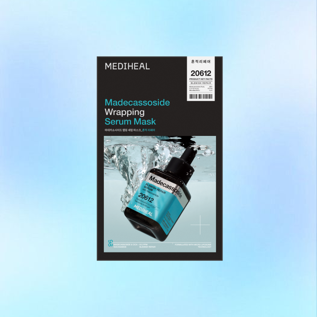 积雪草 MEDIHEAL MADECASSOSIDE WRAPPING SERUM MASK BLEMISH REPAIR 10PCS