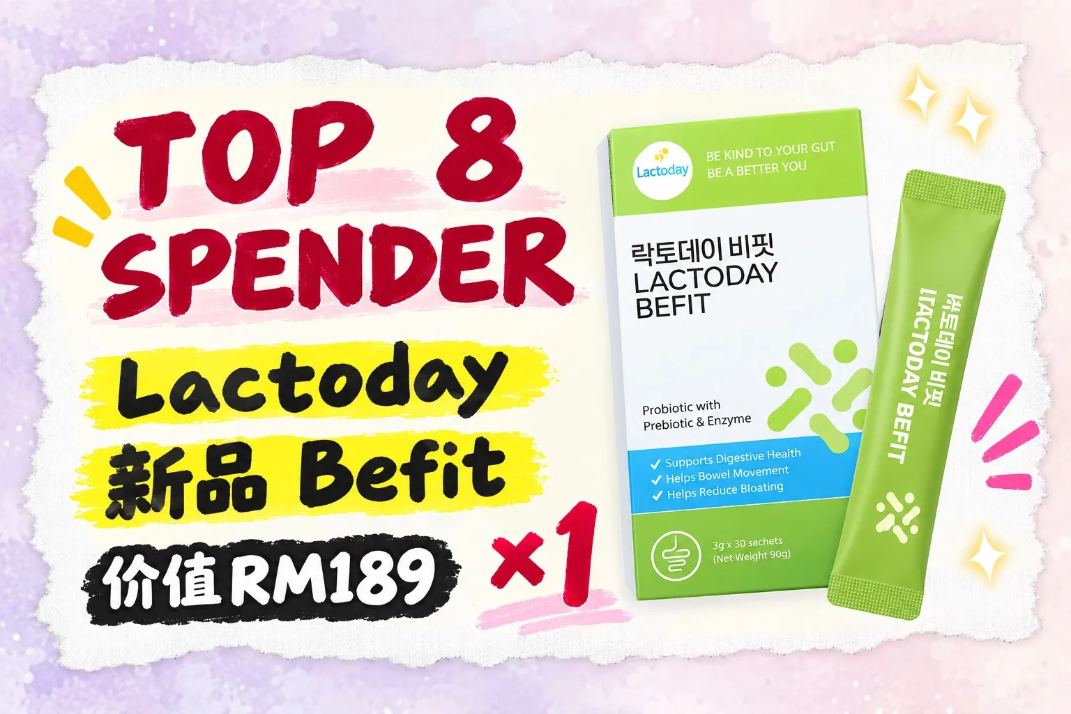 1× Lactoday Befit · Worth RM189